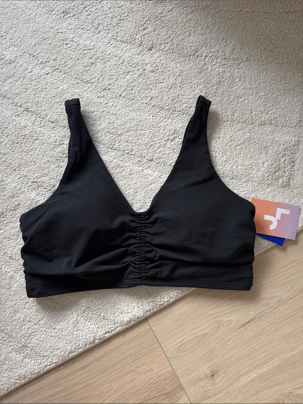 NEW- JoyLab Ruched Black Sports Bra
